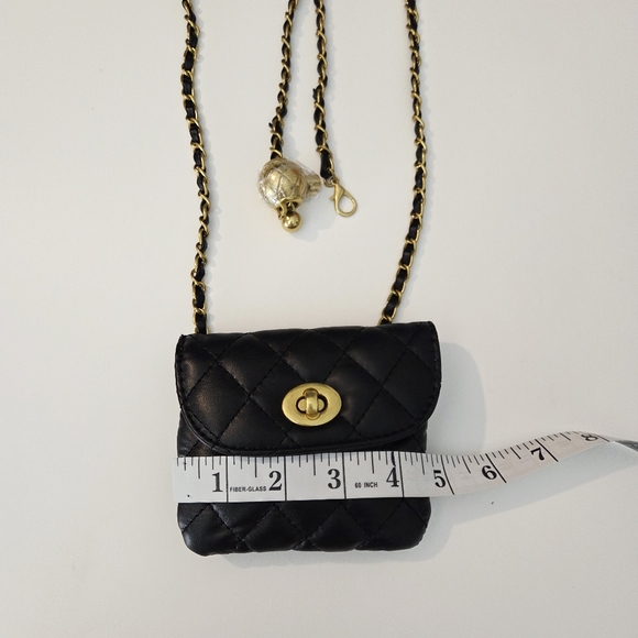 Black and gold chain bag belt - Picture 9 of 11